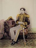 Emperor Meiji (明治天皇 Meiji-tennō, November 3, 1852 – July 30, 1912), or Meiji the Great (明治大帝 Meiji-taitei), was the 122nd Emperor of Japan according to the traditional order of succession, reigning from February 3, 1867 until his death on July 30, 1912. He presided over a time of rapid change in the Empire of Japan, as the nation quickly changed from a feudal state to a capitalist and imperial world power, characterized by Japan's industrial revolution.<br/><br/>

At the time of his birth in 1852, Japan was an isolated, pre-industrial, feudal country dominated by the Tokugawa Shogunate and the daimyo, who ruled over the country's more than 250 decentralized domains. By the time of his death in 1912, Japan had undergone a political, social, and industrial revolution at home and emerged as one of the great powers on the world stage.
